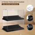 thumbnail image 4 of Grande Caja Expositora de Minifiguras para Bloques de Figuras de Acción, Caja Expositora Acrílica Transparente a Prueba de Polvo con 3 Escalones Móviles (negro-2PACK), 4 of 7
