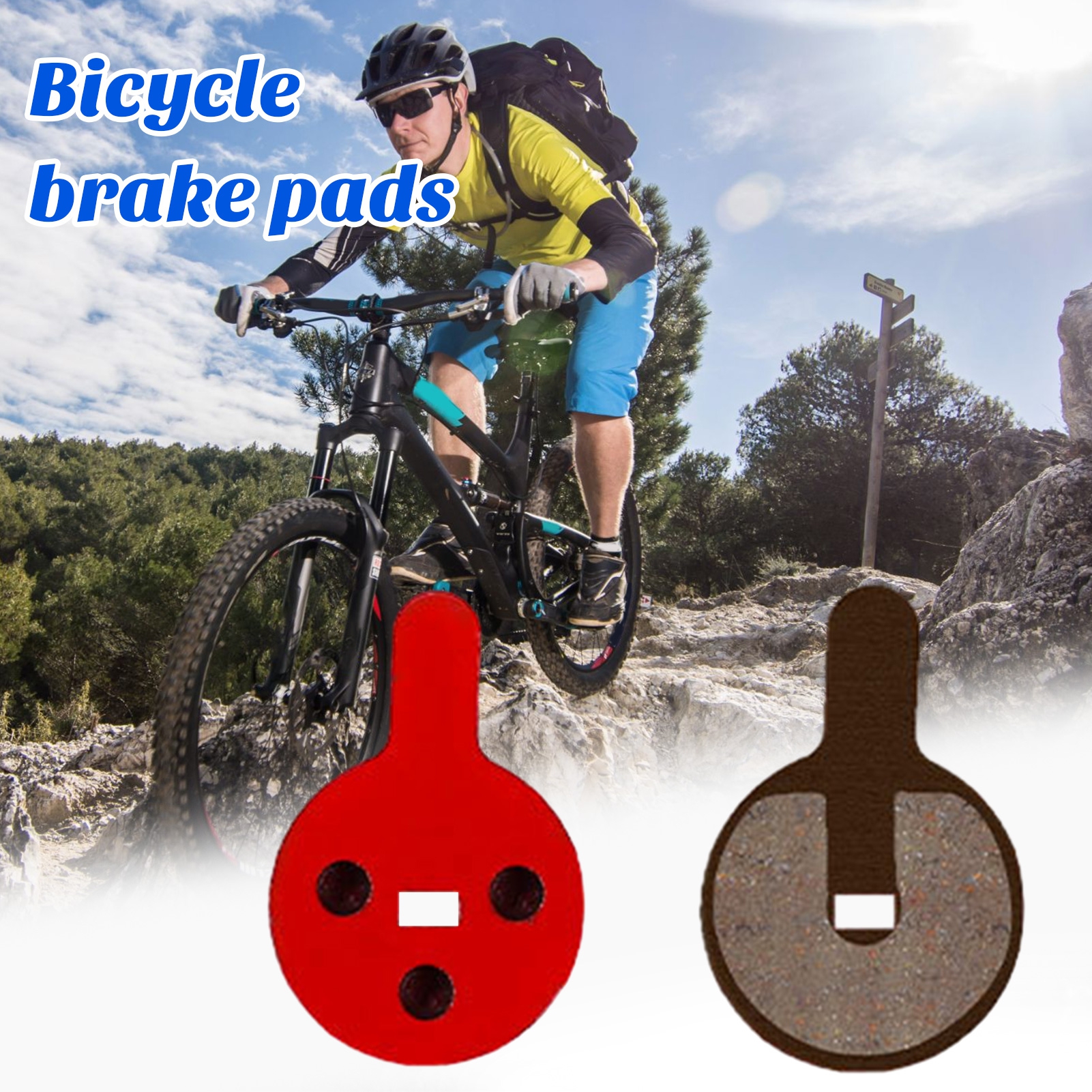 Ebike Brake Pads – 1 Pair Resin Semi-Metal Disc Brake Pads, Heat Resistant & Hard-Wearing, Compatible With Most Bikes & Ebikes-655667