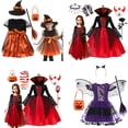 thumbnail image 2 of Vestido de novia fantasma para niñas, disfraz de vampiro, disfraz de Halloween para niños, vestido de fiesta de cumpleaños para niños, vestido de bruja de malla, disfraz de bruja mágica, 2 of 5