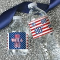 DISTINCTIVS Red White and STF9 Blue 80th Birthday Party Water Bottle