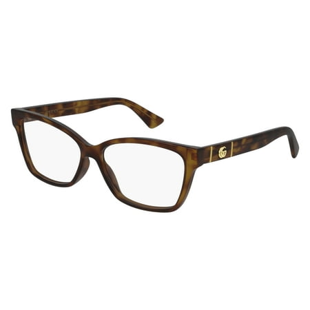 Gucci Gucci-Logo Women's GG0634O 002 Havana Full Rim Rectangular Eyeglasses 55mm