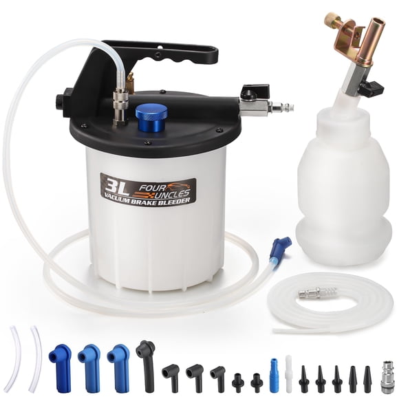 Kit neumático de purga de frenos FOUR UNCLES de 3 litros con botella de 1 litro