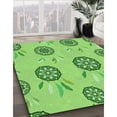 thumbnail image 2 of Ahgly Company Indoor Rectangle Patterned Emerald Green Area Rugs, 8' x 10', 2 of 6