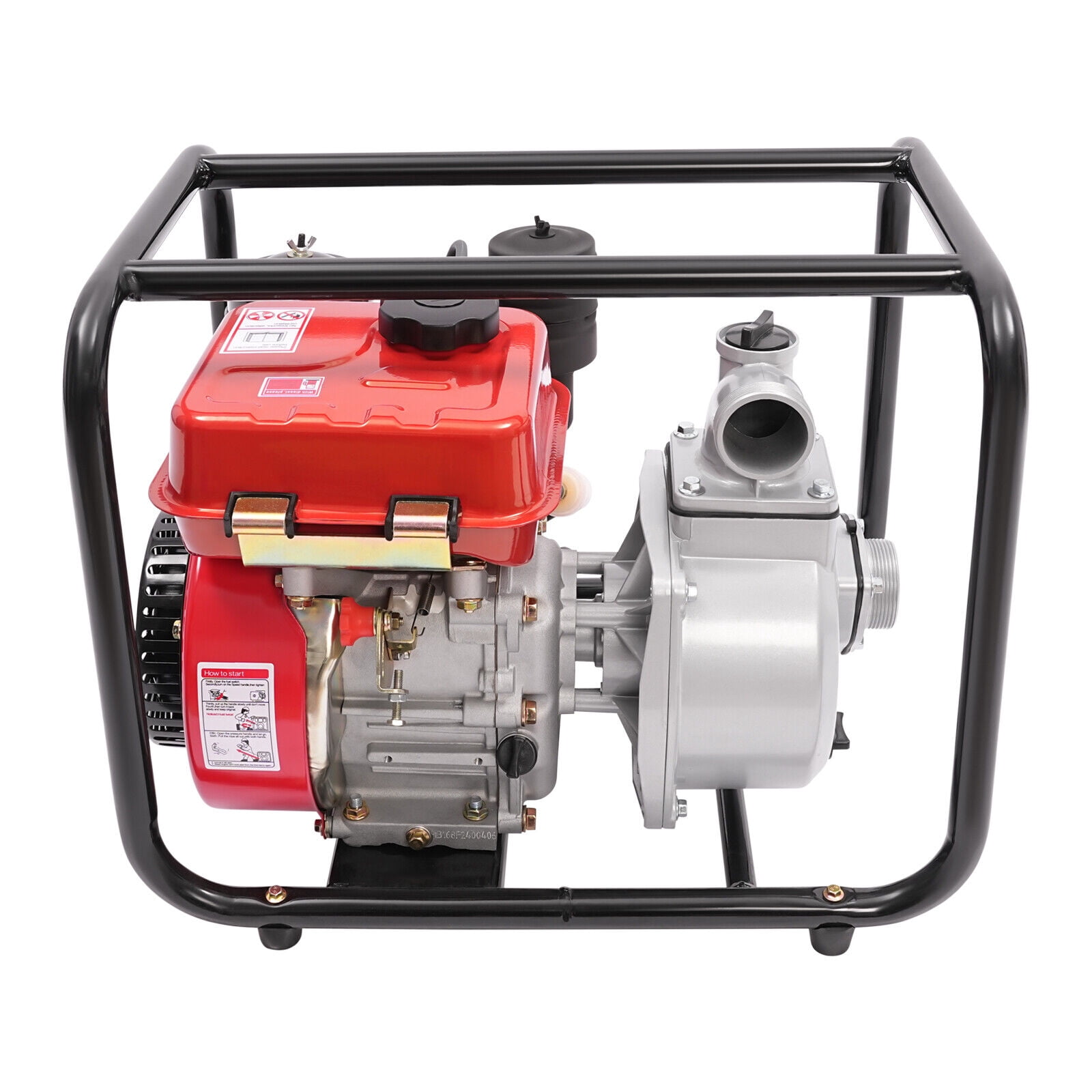 TFCFL 196CC 2'' Water Pump with 7.5m Pipe 4L Diesel Powered Water Transfer Irrigation Pump 3600rpm