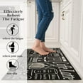 thumbnail image 4 of Kitchen Rugs and Mats Non-Slip Washable Anti-Fatigue Kitchen Mats Set of 2s Black Kitchen Rug Floor Comfort Mats for Kitchen Sink Front Two Piece, Grey 17x24+17x48inch, 4 of 7