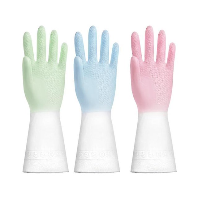 Guantes de limpieza de goma YONGSHENG 3 pares reutilizables para cocina