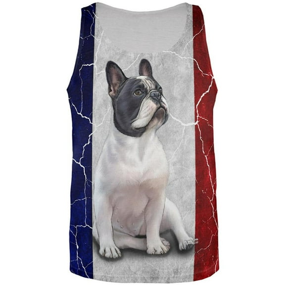 French Bulldog Live Forever All Over Adult Tank Top - Small