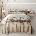thumbnail image 2 of Manfei Farmhouse Cows Twin Quilt Set 2 Pieces,Rustic Animal Twin Coverlet Set,White Brown Blue,1 Bedspread and 1 Pillowcase, 2 of 7