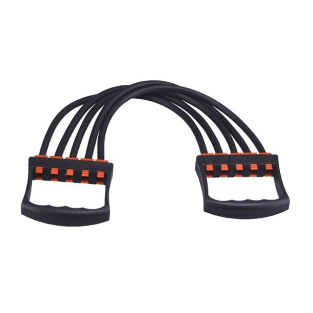 Bandas de resistencia de 5 tubos, suministros de yoga, accesorios ajustables, banda de estiramiento Negro