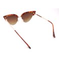 thumbnail image 4 of Womens Retro Normcore Half Rim Cat Eye Sunglasses Gold Tortoise - Brown, 4 of 4