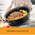 thumbnail image 3 of Granite Ware 4-Piece 18-in Roasting Set W/Lid, Enameled Steel, Speckled Black, 3 of 7