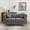 Grey, variant on Sailvan 60.5" Velvet Chesterfield Loveseat, 2-Seater Tufted Sofa with Nailhead Trim, Gold Metal Legs & 2 Round Pillows for Living Room Grey