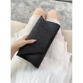 thumbnail image 3 of RUMANLAND Women's Black Glitter Evening Clutch Bag with Chain Strap, 3 of 9