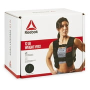 Reebok Delta Weighted Vest 12Lb, 20lb, 40lb, Black, Adjustable, Unisex Sizing