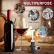 thumbnail image 3 of Tapones de vino, paquete de 6 tapones de vino al vacío, tapones de botellas de vino reutilizables con bomba de vacío incorporada, sellador de botellas de vino a prueba de fugas, ta, 3 of 5