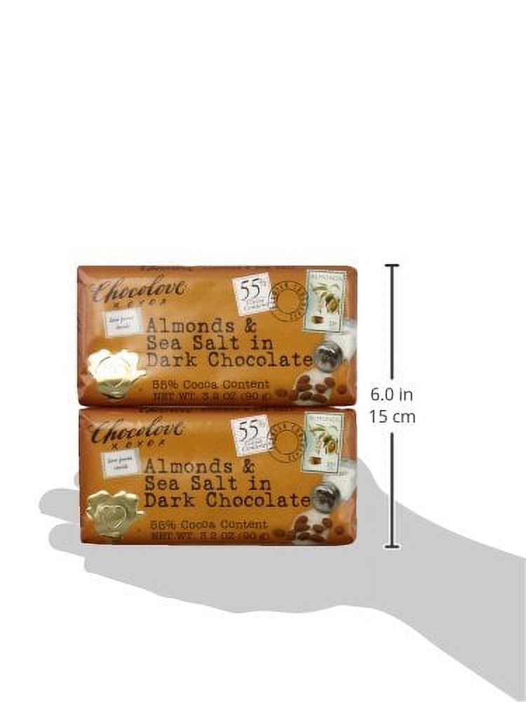 Chocolove Almond and Seasalt in Dark Chocolate Mini Bar 1.3 Oz Pack of 12
