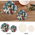thumbnail image 4 of SKYSONIC 2 pcs Traditional Japanese Geisha Pot Holders Trivets, Heat Resistant Trivets,Dragon Crane Wave Cotton Thread Weave Mats for Hot Pads Pans Pot Bowl Teapot, 4 of 7