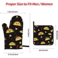 thumbnail image 2 of Funny Taco Oven Mitts and Pot Holders Set Humor Comic Print Kitchen Gloves Heat Resistant Hot Pads for Microwave BBQ Cooking Baking Grilling (4pcs), 2 of 6