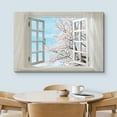 thumbnail image 3 of wall26 - Canvas Prints Wall Art - Glimpse into Cherry Blossom in Spring out of Open Window | Modern Wall Decor/Home Decoration Stretched Gallery Canvas Wrap Giclee Print &amp; Ready to Hang - 36&quot, 3 of 5