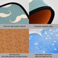 thumbnail image 3 of Dailycode 2 Pcs Kitchen Rug Set Non Slip Absorbent Soft Floor Mats for Kitchen Bathroom Mustache 19.7"x27.6"+19.7"x47.2", 3 of 7