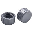 thumbnail image 2 of 2pcs Pipe PVC Threaded Cap Round Female Thread Hose Connector with Rubber Seals, 2 of 9