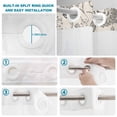 thumbnail image 4 of No Hook Shower Curtain, Grey Paisley Shower Curtains for Bathroom with See Through Top Window, Boho Flower Botanical Leaf Branch Waterproof & Washable Bath Curtain Stall 48"x72", 4 of 9