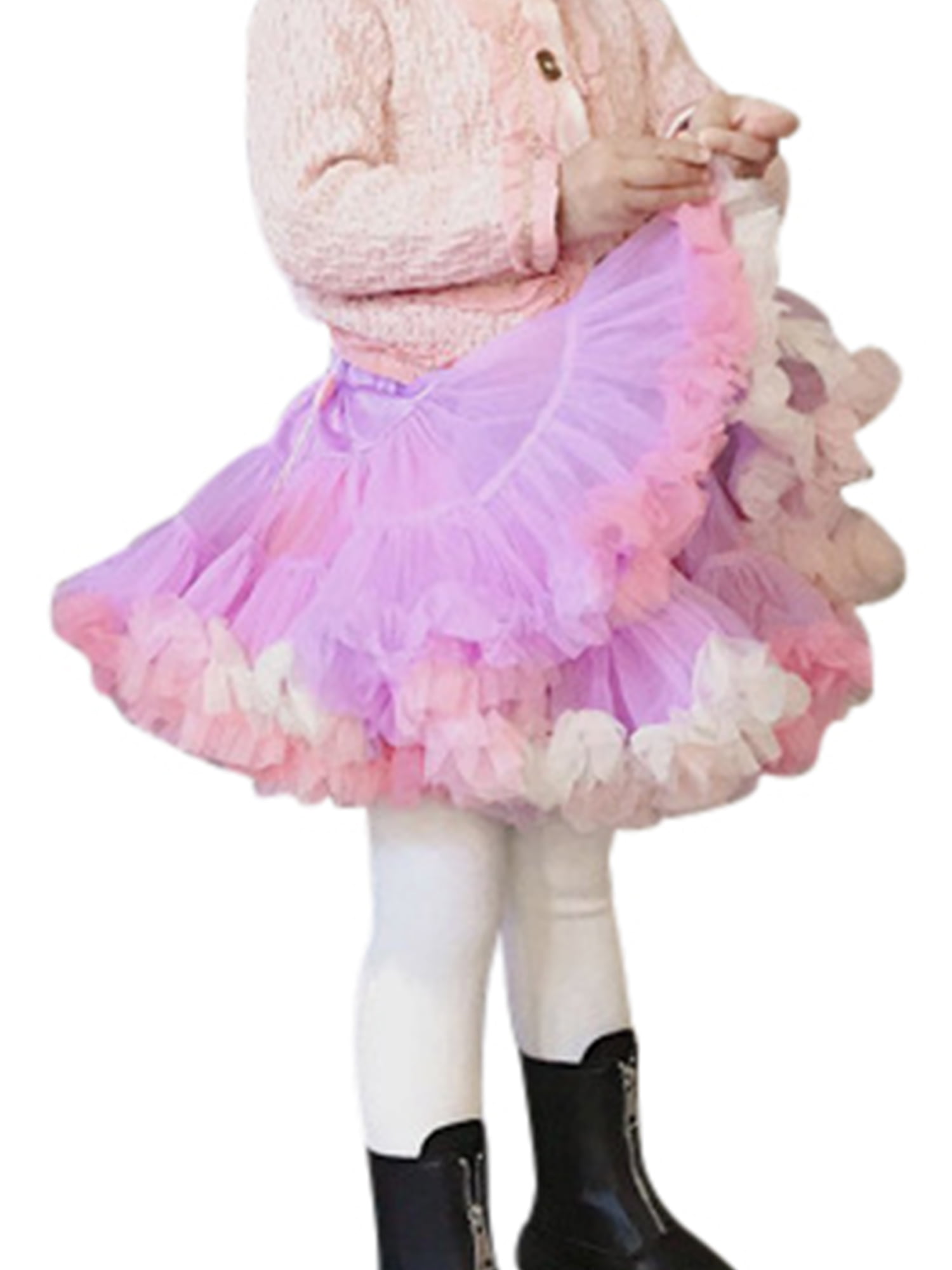 Girls Ballet Ball Gown Girls Tutu Skirt Fluffy Pettiskirt Tutu Skirts Girl Tulle Dance Mini Skirts for Girls Children