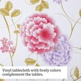 thumbnail image 4 of PiccoCasa Vinyl House Tablecloth Round 60" Dia Red Flower Pattern Waterproof, 4 of 7