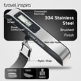 thumbnail image 3 of Travel Inspira Digital Luggage Scales with Overweight Alert LCD Display 110LB / 50KG (Stainless Steel, Black), 3 of 9