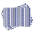 thumbnail image 1 of Ambesonne Striped Place Mats Set of 4, Nautical Anchor, Standard Size, Lilac Purple, 1 of 6
