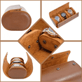 thumbnail image 4 of Estuche Para Relojes 3 Rejillas Exhibidor Retro Cuero CAFE, 4 of 5