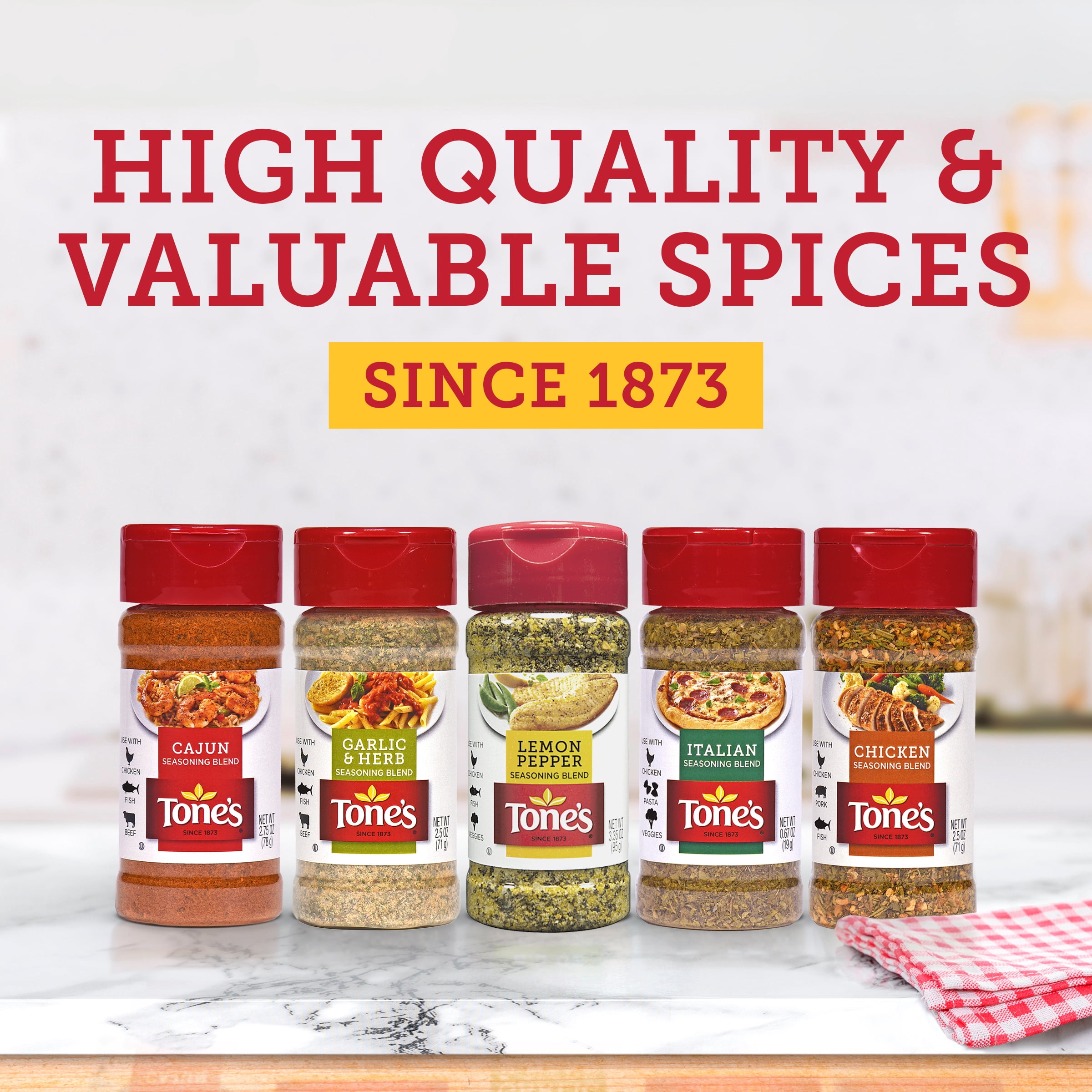(3 pack) Tone's Cajun Seasoning Blend, 2.75 oz