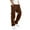 Brown, variant on Lisingtool cargo pants for men Mens Casual Waist Color Sports Hat Multi Woven Pocket Foot Rope Solid Pants Street Cargo Tie Mens Cargo Pants Coffee XXXL