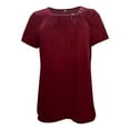 thumbnail image 5 of SNKSDGM Women's Plus Casual Easter Shirts for Women Plus Size Tops for Women Tunic Women's Short Sleeve Solid Color 3 Button T Shirt Top Womens Shirts Pack, 5 of 5