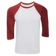 thumbnail image 1 of Canvas - Camiseta con manga 3/4 para hombre - Modelo baseball/Béisbol (Blanco/Rojo), 1 of 2