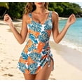 thumbnail image 5 of ZANKLEY One Piece Swimdress Swimsuits for Women Tummy Control Swim Dresses Skirt Bathing Suit, 5 of 10