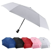 AOACreations 42" Umbrella, Vented Double Canopy, Heavy Compact Folding, Windproof, Auto-Open, Gray