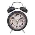 thumbnail image 1 of Reloj despertador de metal de doble campana vintage, esfera estereoscópica que no hace tictac, funciona con pilas, decoración del hogar Advancent JJ20429-04, 1 of 3
