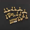 thumbnail image 4 of Aretes de 24 piezas Perfecl de Zirconia cúbica hipoalergénico oro, 4 of 6