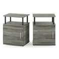 thumbnail image 1 of Pemberly Row Engineered Wood End Table in French Oak Gray/Black (Set of 2), 1 of 5