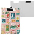 thumbnail image 3 of A4 Double Clip File Folder 18.9x12.6in Clipboards Foldable Binder Holds 80 Sheets Project Folder for Office, Home Summer Travel Stamps, 3 of 9