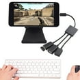 thumbnail image 2 of NAIERHG 20 cm 3 in 1 Micro USB OTG Data Cable Adapter Converter Hub for Mobile Phone, 2 of 8