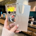 thumbnail image 2 of for Samsung Galaxy S24 Ultra Case 6.8'' Glitter Magnetic Compatible with MagSafe Full Camera Lens Protection Luxury Plating Cute Bling Clear Shockproof Slim Phone Case for Women Girls (Silver), 2 of 12