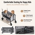 thumbnail image 3 of TouHeart 2 Seater Wagon Stroller with Canopy, Folding Stroller Wagon for Kids, 220 lbs Capacity,Gray, 3 of 13
