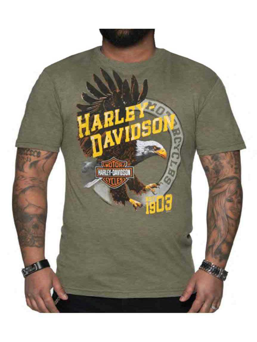 Mens Graphic Short-Sleeve Tee Honor HARLEY-DAVIDSON Military Overseas Tour 