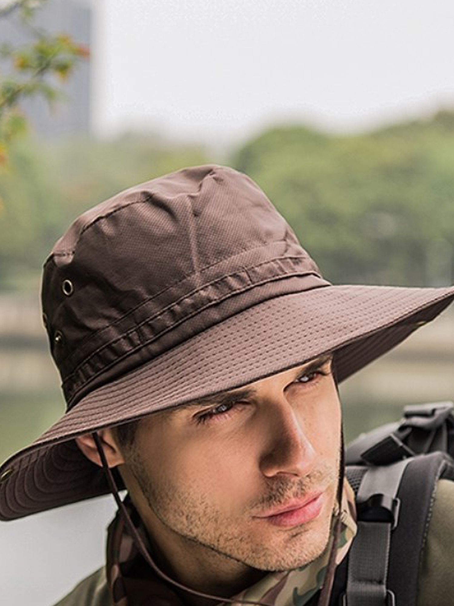 Dewadbow Hat Hunting Fishing Outdoor Cap Wide Brim Military Unisex Sun Camo - image 4 of 6