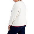 thumbnail image 2 of Tommy Hilfiger Women's Logo Jacket White Size 2X, 2 of 3