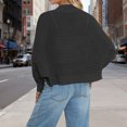 thumbnail image 6 of XPMWRP Women's Cropped Crochet Cardigan Coats Batwing Long Sleeve Knit Open Front Solid Color Fashion Jackets Black L, 6 of 8