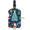 thumbnail image 6 of Square 2Pack PU Leather Merry Chrismas Cruise Luggage Tag with Privacy Cover and Name ID Tag for Travel Handbags Backpacks Luggage Tags, 6 of 6