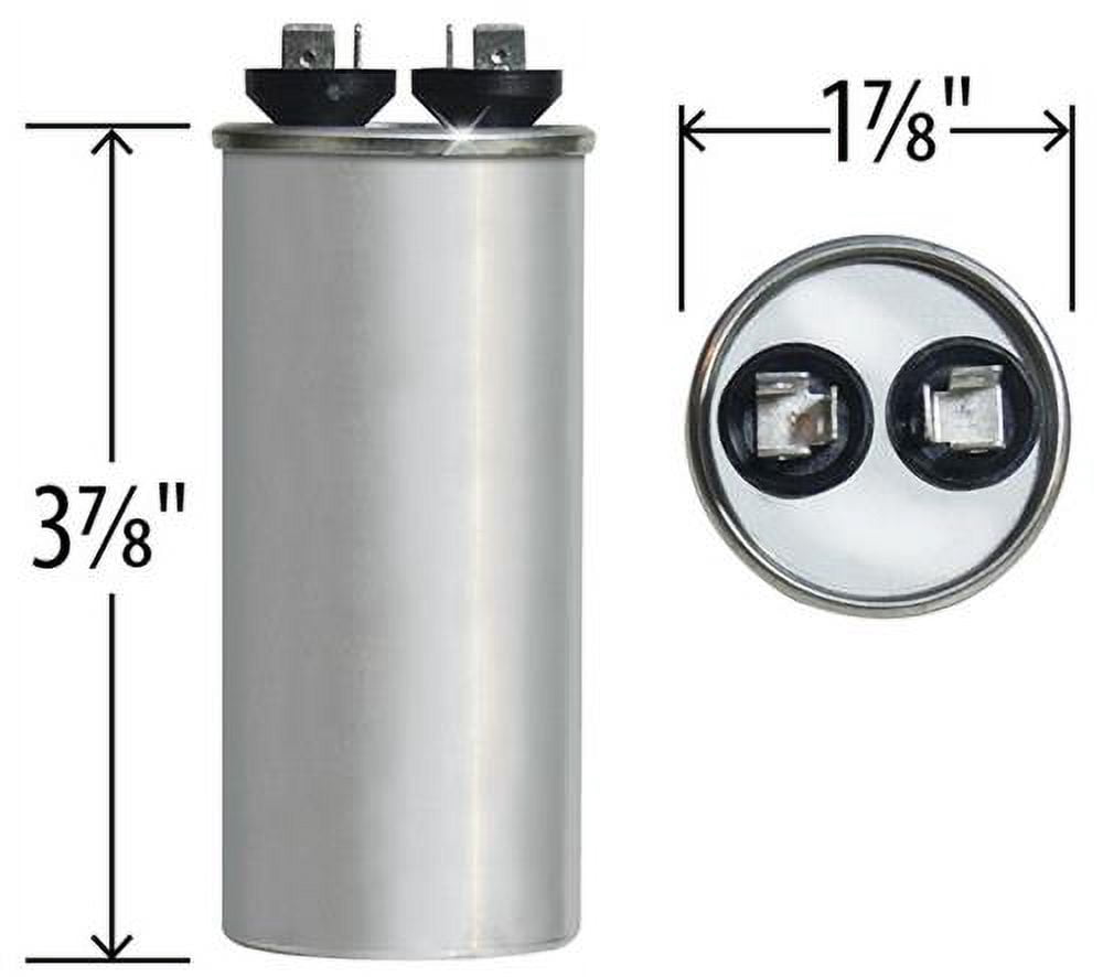 Pack of 10 - VIALU - 30 uf/MFD 370 VAC volts Round Run Capacitor 50/60